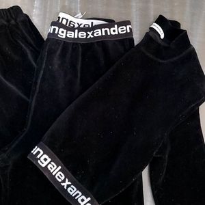 ALEXANDER WANG VELOUR CROP TOP & JOGGER SET🖤🤍🔥